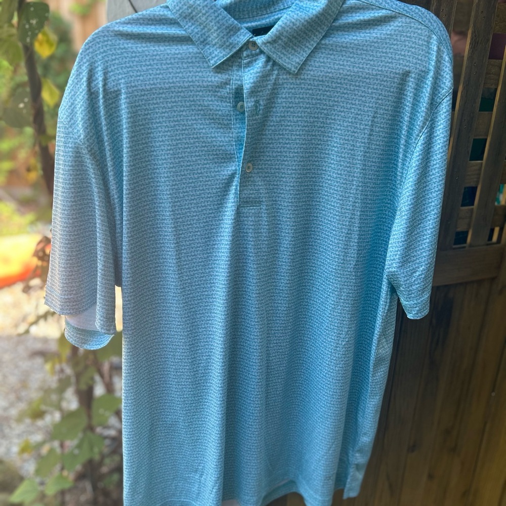 NWT Greg Norman Collection Men’s ML75 Aquawave Stretch Polo Shirt